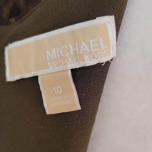 Michael Kors olive green leopard dress - Picture 7 of 13